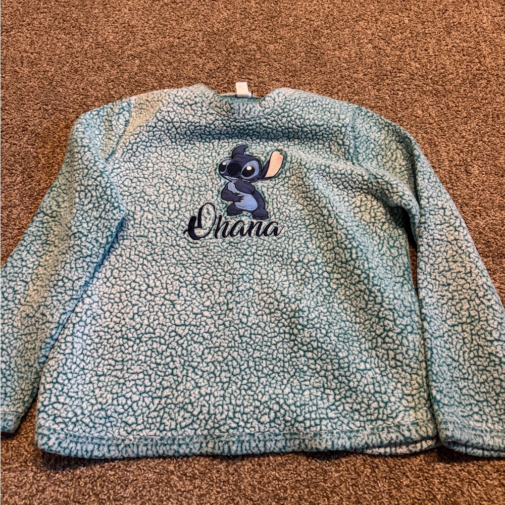 Disney Blue Ohana Fleece Pajama Top + Bottoms
